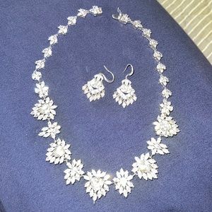Swarovski crystal necklace and earrings wedding prom fancy